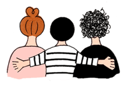 Black cat and girl 2 sticker #13767365