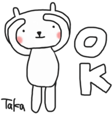 Takachan's white sticker sticker #13768126