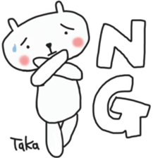 Takachan's white sticker sticker #13768127