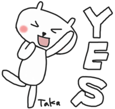 Takachan's white sticker sticker #13768128