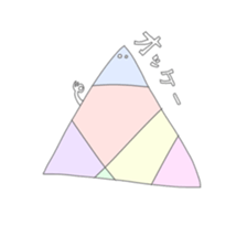 triangle color girls sticker #13768229