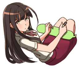 Daily Life of a Long Hair Girl sticker #13769188