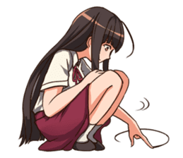 Daily Life of a Long Hair Girl sticker #13769192