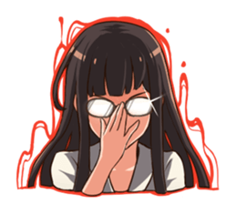 Daily Life of a Long Hair Girl sticker #13769195