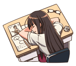 Daily Life of a Long Hair Girl sticker #13769197