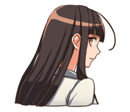 Daily Life of a Long Hair Girl sticker #13769198