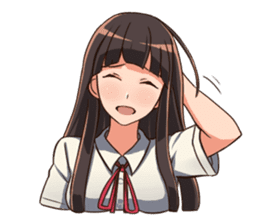 Daily Life of a Long Hair Girl sticker #13769203
