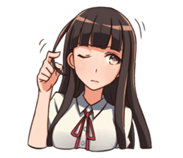 Daily Life of a Long Hair Girl sticker #13769206