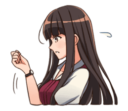 Daily Life of a Long Hair Girl sticker #13769207