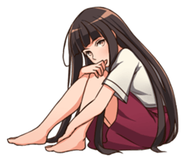 Daily Life of a Long Hair Girl sticker #13769212