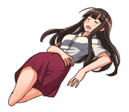 Daily Life of a Long Hair Girl sticker #13769213