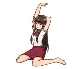 Daily Life of a Long Hair Girl sticker #13769220