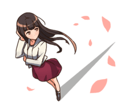Daily Life of a Long Hair Girl sticker #13769221