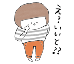 Hakata girl of stripe clothes. sticker #13771335