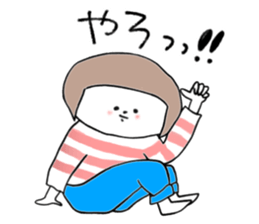 Hakata girl of stripe clothes. sticker #13771340