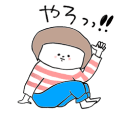 Hakata girl of stripe clothes. sticker #13771340