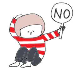 Hakata girl of stripe clothes. sticker #13771342