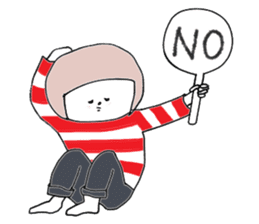 Hakata girl of stripe clothes. sticker #13771342