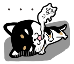 Negative black Shiba 2 sticker #13771530