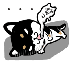 Negative black Shiba 2 sticker #13771530