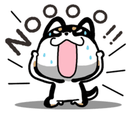 Negative black Shiba 2 sticker #13771532