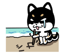 Negative black Shiba 2 sticker #13771533