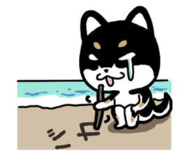 Negative black Shiba 2 sticker #13771533