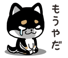 Negative black Shiba 2 sticker #13771560