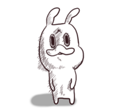 ennui rabbit sticker #13771791
