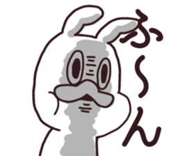 ennui rabbit sticker #13771797