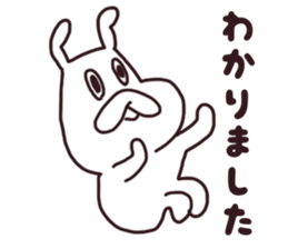 ennui rabbit sticker #13771822