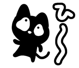 Very cute black cat. sticker #13772716
