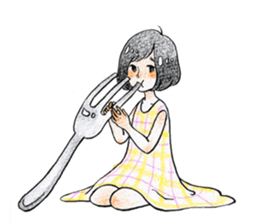 The girl palm-size sticker #13773398