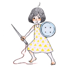 The girl palm-size sticker #13773400