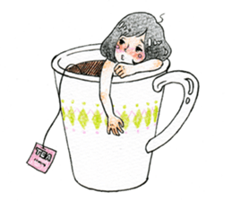 The girl palm-size sticker #13773403