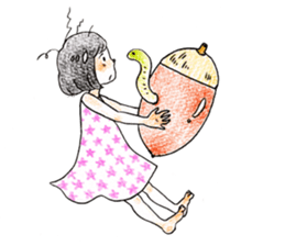 The girl palm-size sticker #13773406