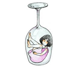 The girl palm-size sticker #13773411