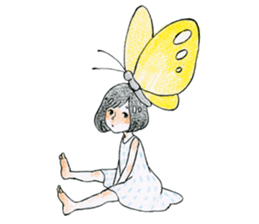 The girl palm-size sticker #13773413