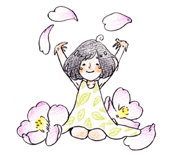 The girl palm-size sticker #13773419