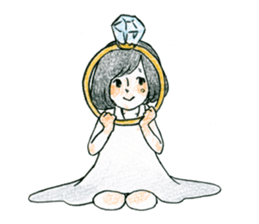 The girl palm-size sticker #13773420