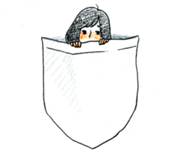 The girl palm-size sticker #13773430