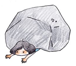 The girl palm-size sticker #13773433