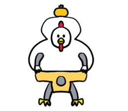 A monkey and bird sticker #13773501