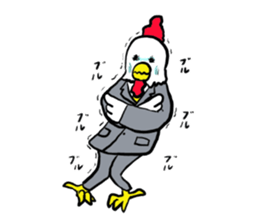 A monkey and bird sticker #13773511