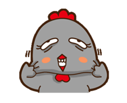 Comfortably chicken Animation sticker #13774279