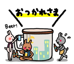 Tea cup rabbit sticker #13775117