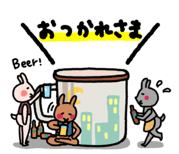 Tea cup rabbit sticker #13775117