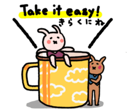 Tea cup rabbit sticker #13775120