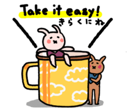 Tea cup rabbit sticker #13775120