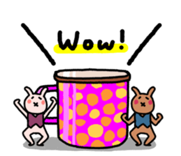 Tea cup rabbit sticker #13775127